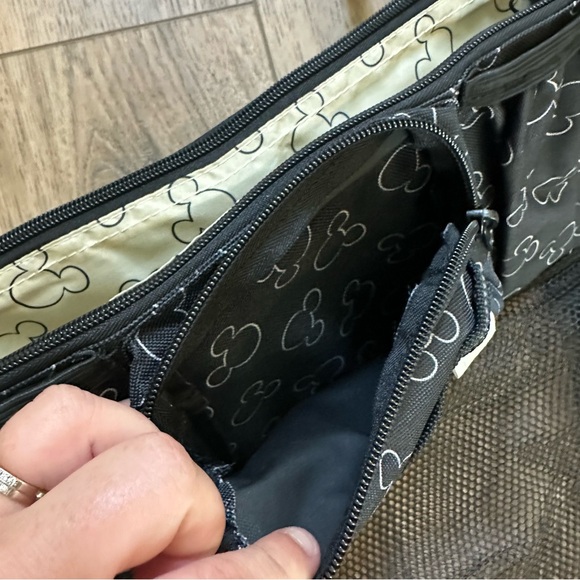 NEW! Disney Black Stroller Organizer, Mickey Mouse, Cup Holder, Universal - Picture 7 of 16